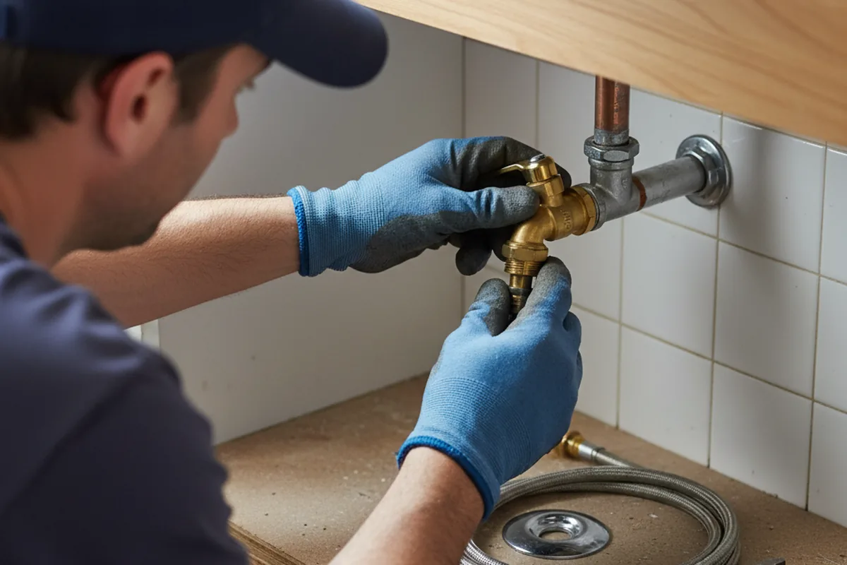 Shutoff valve and fitting work during Faucet and Fixture Repair in Alder Creek